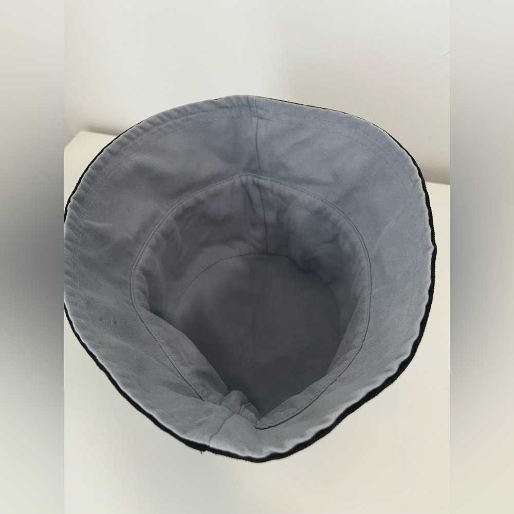 Women's Black Bucket Hat with Embroidery Casual - Picture 5 of 5